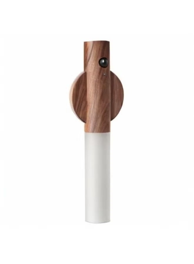 Wooden Motion Sensor Lights Indoor, Magnet Body Hallway Rechargeable LED Wireless Battery Operated Wall Sconce, Portable Decor Torch Night Lighting for Bedroom (Walnut Wood 2PCS) - Image 1